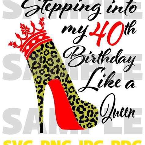 Stepping Into My Birthday Like A Queen Svg Etsy