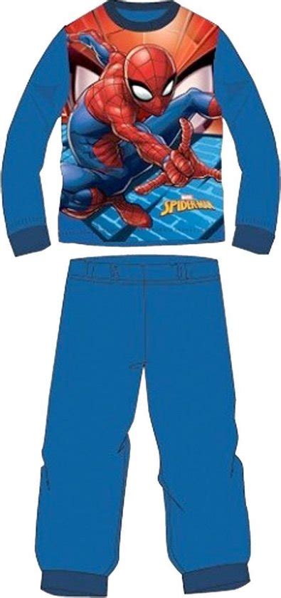 Spiderman Fleece Pyjama Koningsblauw Maat 98 Cm 3 Jaar Bol