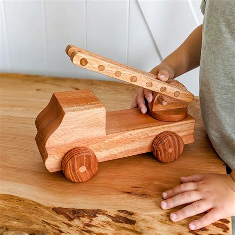 Natural Wooden Fire Truck Fairplay