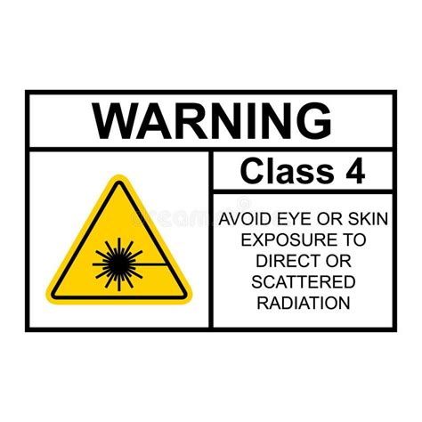 Laser Radiation Danger Class R Label Icon Safety Information Symbol