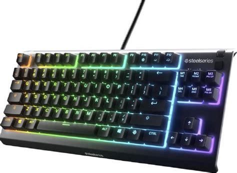 Проводная мембранная игровая клавиатура SteelSeries Apex 3 TKL, с 8 ...