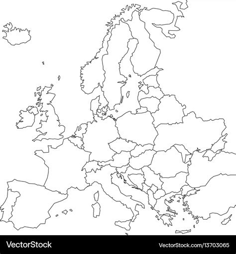 Map Of Europe Outline Clipart Europe Map Europe Map Printable Images