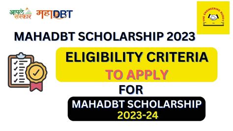 Mahadbt Scholarship 2023 24 Eligibility Criteria To Apply For Mahadbt