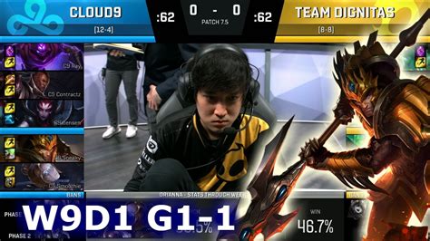 Cloud Vs Dignitas Game S Na Lcs Spring Week Day C Vs