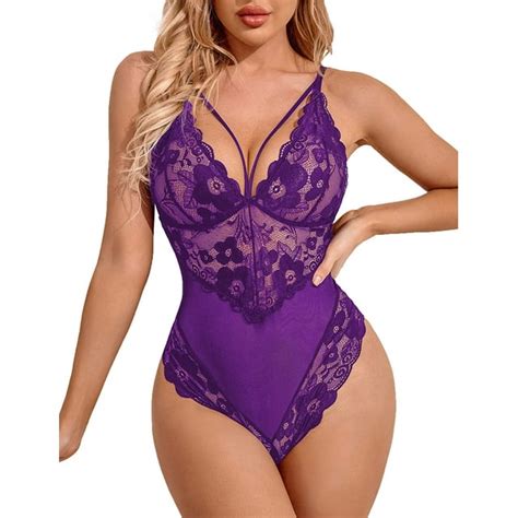 Avidlove Women Strappy Teddy Lace One Piece Bandage Bodysuit Lingerie