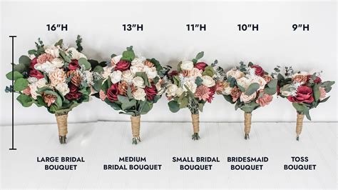 Forever Floral Custom Weddings Size Guide