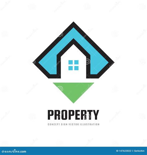 Property Management Concept Business Logo Template Vector Illustration