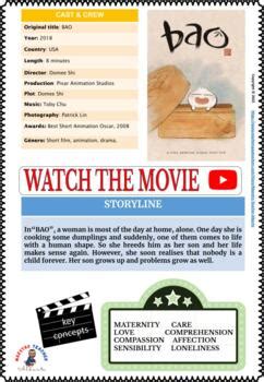 Movie Guide Short Film "BAO". English and Spanish Bundle. | TPT