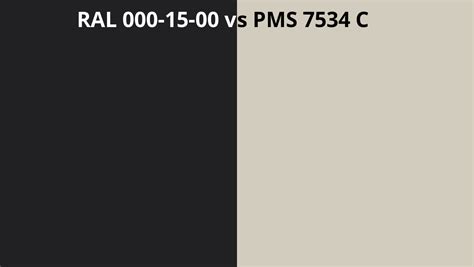 Ral 000 15 00 Vs Pms 7534 C Ral Colour Chart Uk