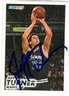 Jeff Turner Autographed Basketball Card Orlando Magic 1993 Fleer 154