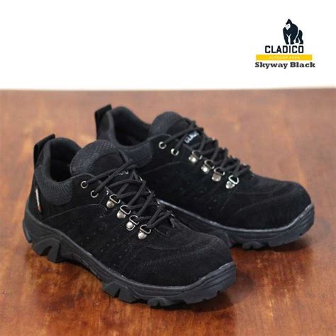 Jual Sepatu Safety Pria Boots Pendek Cladico Skyway Ujung Besi Hitam