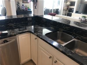 Matrix Titanium Prada Gold Cosmic Cosmos Black Granite Countertops From