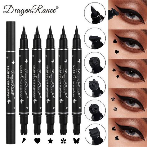 Double Headed Liquid Eyeliner Stamp Pen Set Eye Liners For Women Waterproof Eyeliner Pencil