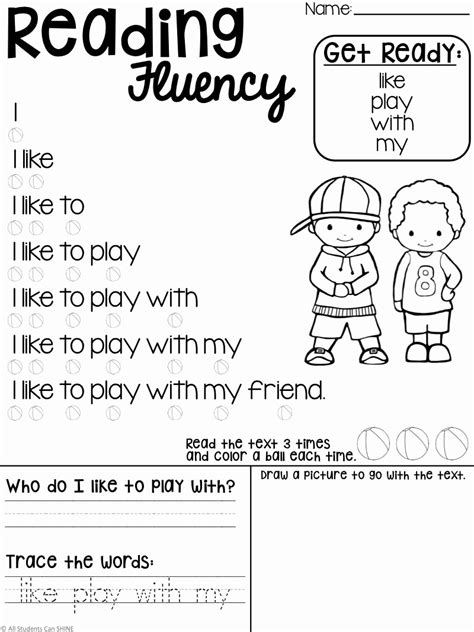 Reading For Preschool Worksheets