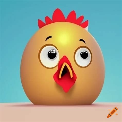 Imagen Animada De Un Huevo De Gallina En El Kinder On Craiyon