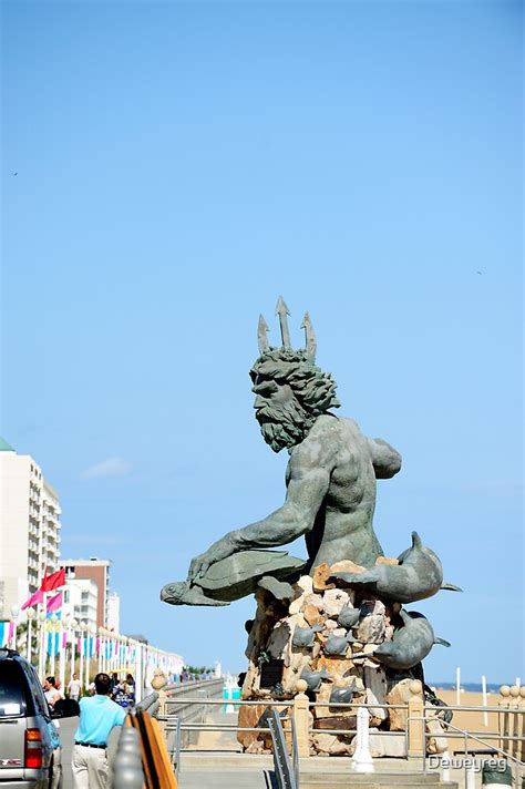 "King Neptune statue-Va. Beach" by Deweyreg | Redbubble