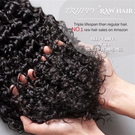 Snapklik Triippy Raw Deep Wave Human Hair Single Bundle Triple