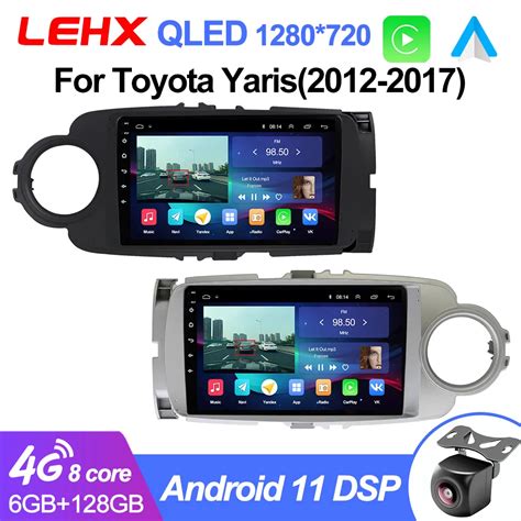 Lehx L Din Android Auto R Dio V Deo Multim Dia Para Toyota Yaris Lhd