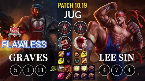 APK Flawless Graves Vs Lee Sin Jungle KR Patch 10 19 YouTube