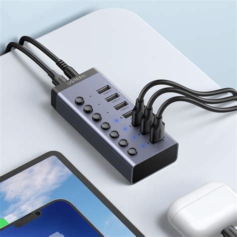 Ugreen Port Usb Hub Uk Power Adaptor Cm