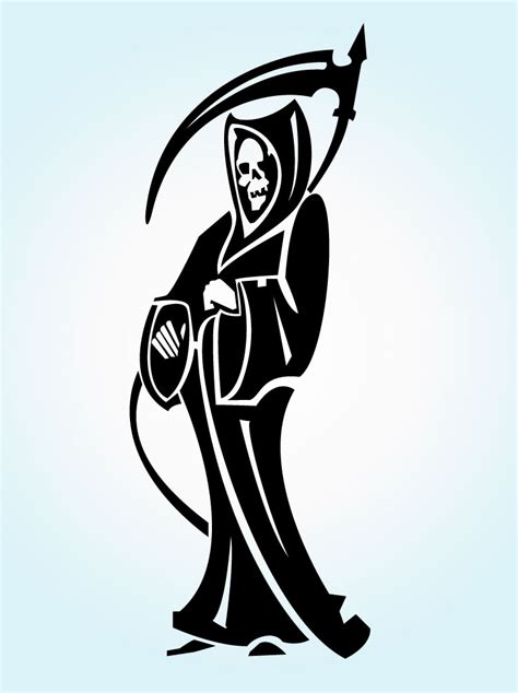 Grim Reaper Tattoo Vector Art & Graphics | freevector.com