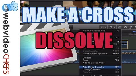 How To Make A Cross Dissolve In Final Cut Pro X Youtube