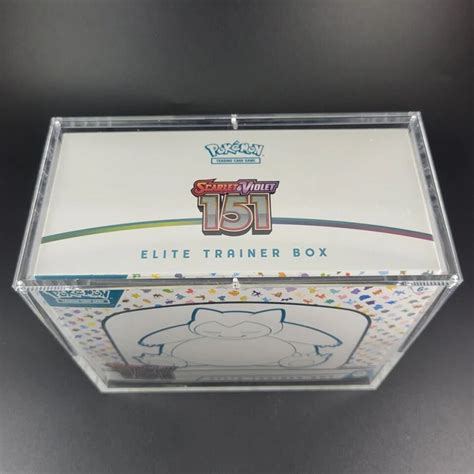 Custom Clear Acrylic Booster Box Pokemon Protector Case Etb Closure