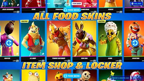 All Food Skins Item Shop Locker Showcase Fortnite YouTube