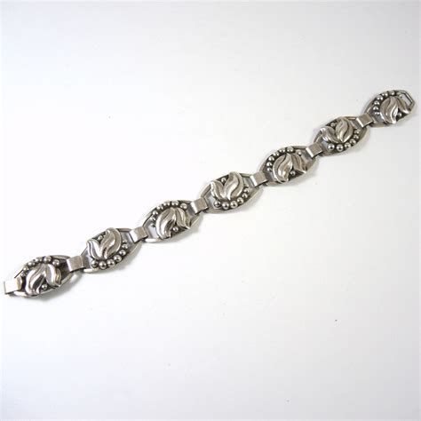 Art Deco Vintage Danish 830s Leaf And Berry Bracelet In Store