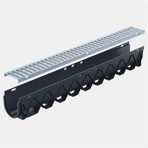 Storm Drain™ 1m Complete W Galvanised Plastic Grate Archipro Au