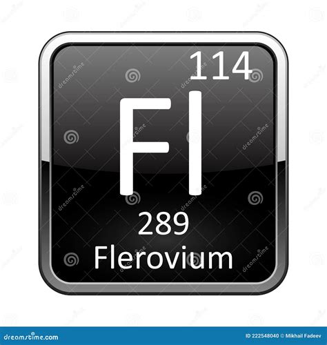 The Periodic Table Element Flerovium Vector Illustration Stock Vector