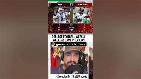 James Madison Vs Marshall Best Bets College Football Week 8 Picks