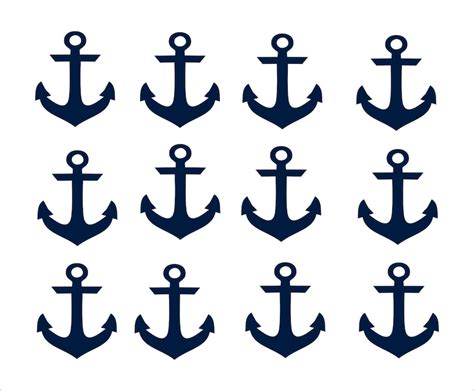 1 24 Anchor Decals Anchor Stickers Nautical Wedding Favors Etsy