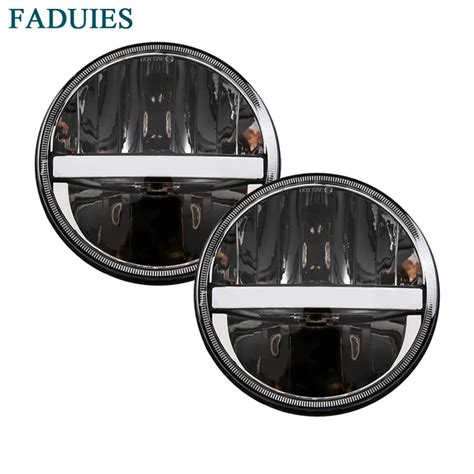 FADUIES Faros LED 2psc De 7 Pulgadas Con DRL Y Se Al De Giro Mbar Para