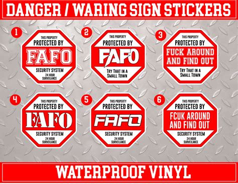 FAFO Meme Sticker Fuck Around And Find Out Decal Try That In A Small Town Funny Sticker Gag