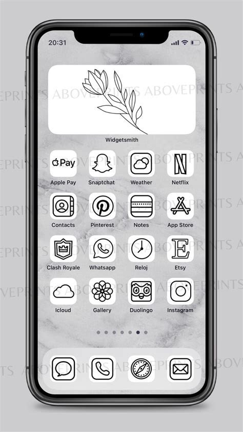 White Minimalist App Icons Pack White Aesthetic Icons For Iphone Ios