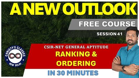 Ranking Ordering Csir Net General Aptitude Gate