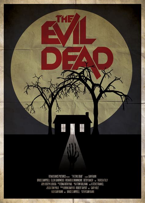 Alternative Movie Poster For The Evil Dead By Ryan Black