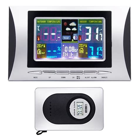 Indoor Outdoor LCD Colorful Digital Temperature Humidity 433MHz