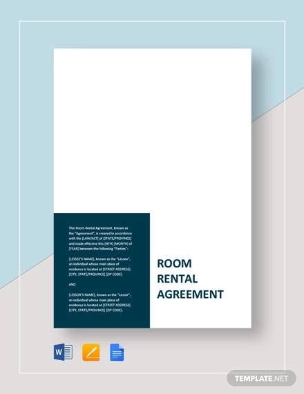 Free 11 Sample Room Rental Agreement Templates In Pdf Ms Word