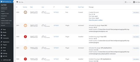 WordPress Activity Log Database Documentation Melapress