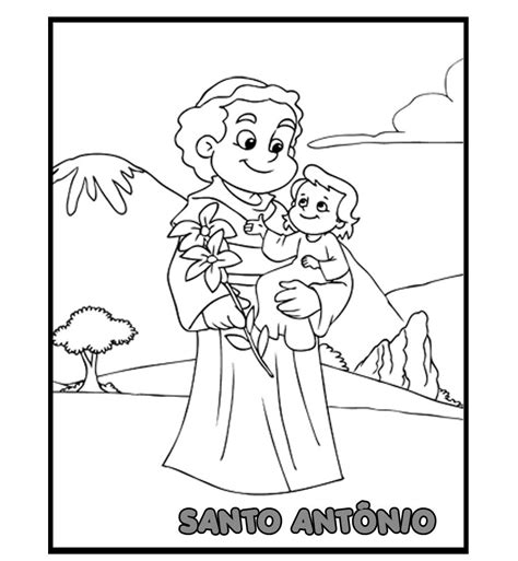 Artes Da Livia Santo Ant Nio Para Colorir Dia De Santo Ant Nio