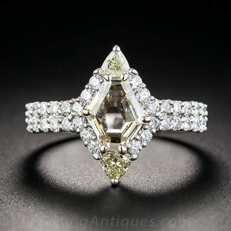 Fancy Hexagonal Diamond Ring