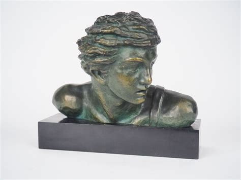 Alexandre KELETY Buste de Jean Mermoz Sculpture en bronze à