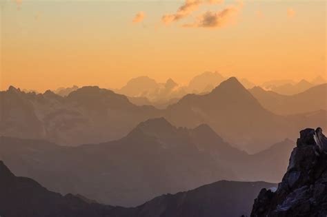 Premium Photo Majestic Mountains At Sunset