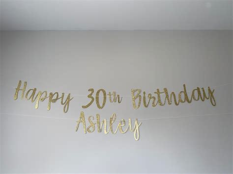 Happy 30th Birthday Banner Personalized Happy 30th Birthday - Etsy