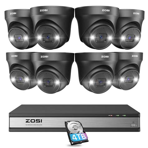 ZOSI 4K Ultra HD 16 Channel 8MP POE 4TB NVR Security Camera System With