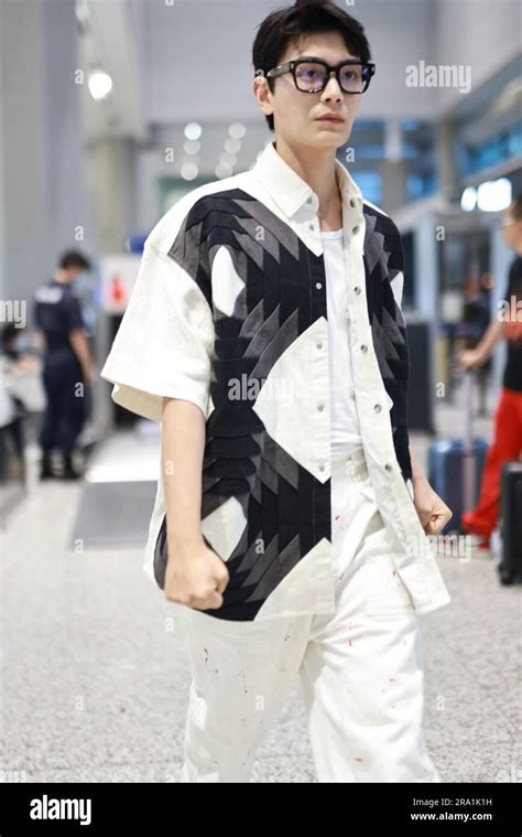 Chinese Actor Ding Yuxi Appears At Airport In Shanghai China 29th