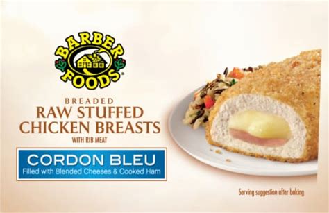 Barber Foods® Breaded Raw Stuffed Chicken Cordon Bleu 6 Ct 5 Oz