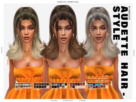 Leah Lillith S Audette Hairstyle Sims Hair Sims 4 Piercings Sims 4